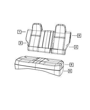 Jeep Patriot 11-17 Rear Seat Black Fabric
