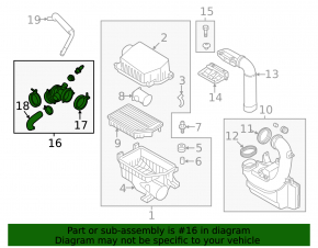 Air duct for manifold Kia Forte 4d 14-16 prerest 1.8