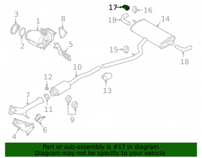 Rear left muffler bracket Volvo XC40 19-25