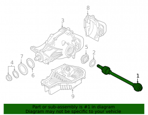 Drive axle rear left BMW 5 G30 18-19 4.4T