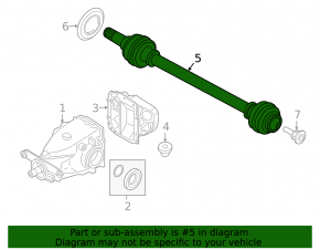 Rear left axle drive BMW 3 G20 21-25 plug-in RWD