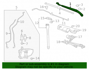 Left wiper arm Chevrolet Bolt EUV 22-23