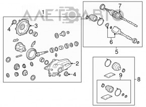 Front left half-shaft drive for Lexus IS 14-20