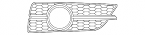 Front bumper grille right Audi A7 16-18 S-line, for radar, black
