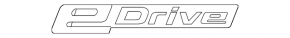 eDrive emblem rear left fender BMW 3 F30 17-18