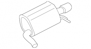 Muffler rear part barrel right VW Passat b7 12-15 USA 3.6