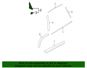 Door trim side triangle rear left Subaru Forester 14-18 SJ