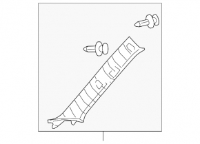 Left front pillar trim for Toyota Avalon 13-15, gray