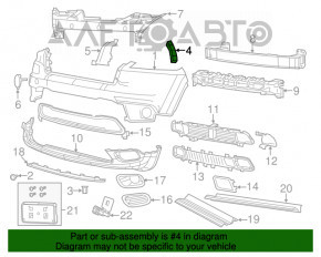 Front bumper mount right Jeep Cherokee KL 14-18