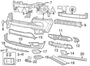 Front bumper mount right Jeep Cherokee KL 14-18