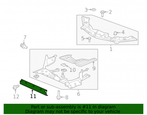 Acura TLX 15 Front Bumper Guard - Broken Fastener