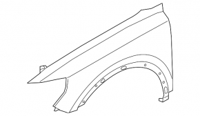 Front left wing Audi Q3 83A 19-25 graphite LX7G, sand
