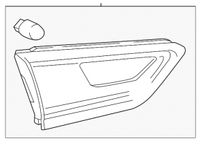 Inner tailgate light left Chevrolet Malibu 19- halogen + LED