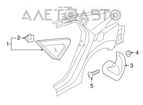 Mudguard rear left Hyundai Elantra UD 11-13