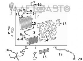 Actuator motor heater drive air conditioner left Toyota Rav4 19-