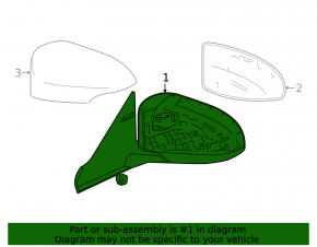 Left side mirror assembly for Toyota Camry v55 15-17 BSM