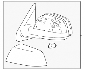 Left side mirror assembly for Toyota Tundra 18-21 (18 pins)