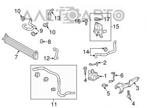 Toyota Prius V 12-17 inverter cooling radiator