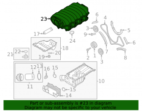 Intake manifold Porsche Panamera 10-16 4.8