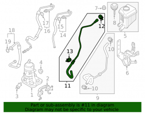 High pressure hose power steering Porsche Cayenne 958 11-17 feed Hybrid