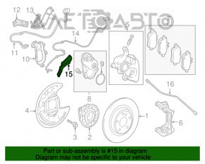 ABS sensor bracket rear left Mercedes GLA 14-20 lower