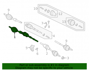 Front right half shaft for Ford Ecosport 18-22 2.0, rusty