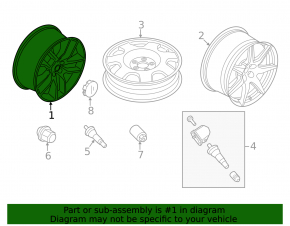 Wheel disk R19 Ford Mustang mk6 15- type 3, curb