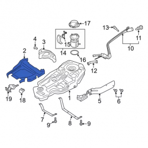 Fuel tank cover Ford Explorer 20-