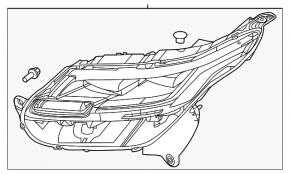 Front left headlight for Land Rover Range Rover Velar 20-20 LED with automatic high beam