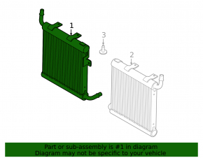 Additional right radiator for Land Rover Range Rover Velar 18-25 2.0T, 3.0T, 5.0T, MHEV