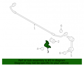 Front stabilizer mounting bracket left Mazda 6 18-21