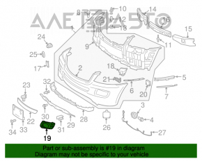 Fog light frame left grille Mercedes W164 ML