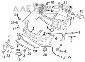 Fog light frame left grille Mercedes W164 ML