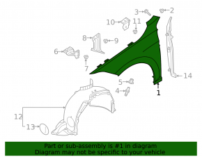 Front right wing VW Jetta 19- SIMYI