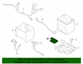 Battery mount Hyundai Veloster 12-17
