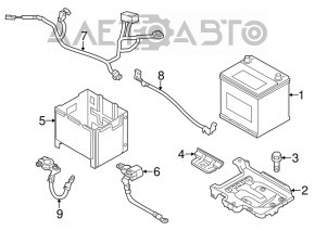 Battery mount Hyundai Veloster 12-17