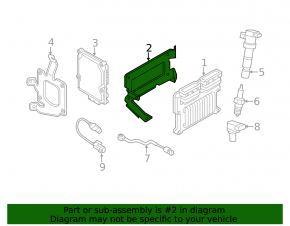 ECU bracket for engine computer Kia Sorento 14-15 3.3
