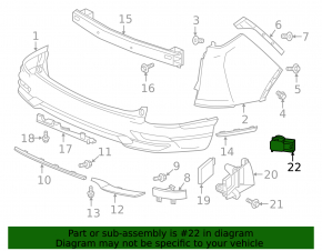 Rear bumper parking sensors for Honda CRV 20-22 with ring