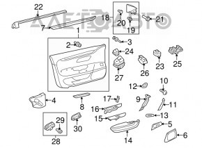 Mirror cover inner right VW CC 08-13 type 1, with tweeter