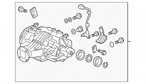 Rear differential gearbox Acura MDX 14-15