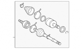 Rear left half-shaft drive for Toyota Sequoia 2016