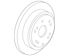 Rear left brake disc Acura MDX 07-13 335/11mm