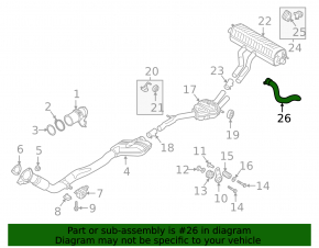 Left exhaust tip for Audi Q7 20-26 3.0T MHEV