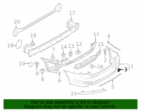 BMW 5 G30 17-20 Rear Bumper Tow Hook Cap