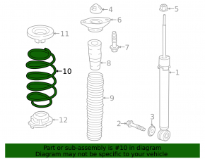 Rear left spring Honda Accord 23-26