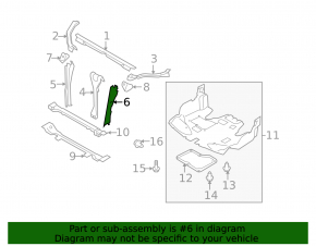 TV side panel left Subaru Tribeca B10 08-14
