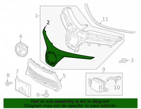 Toyota Corolla 17-19 grille trim