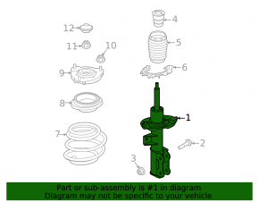Shock absorber front left Hyundai Sonata 20-23 2.5