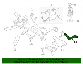 Upper rear left arm Nissan Altima 19- fwd