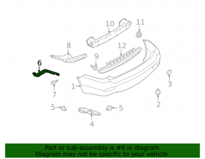 Rear bumper mount left on Subaru b10 Tribeca wing